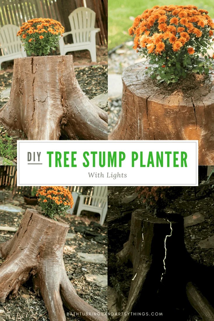 Tree stump lights hot sale